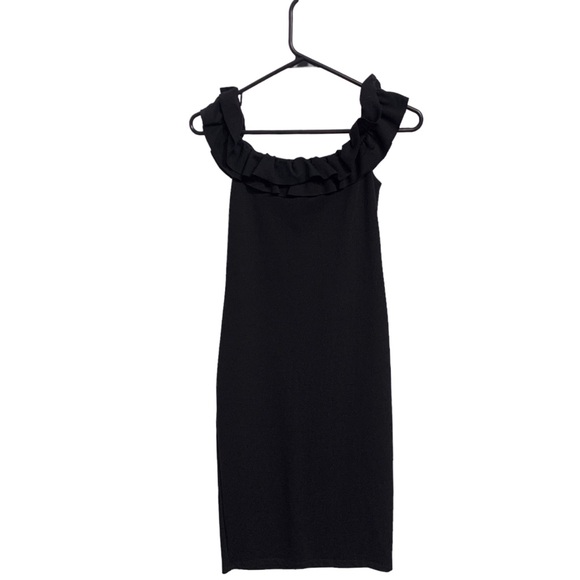 ZARA TRAFALUC OFF THE SHOULDER BODYCON MIDI DRESS - Picture 4 of 14